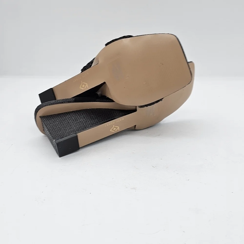 Katy Perry The Iris Woven Wedge Sandals Black Size 9.5